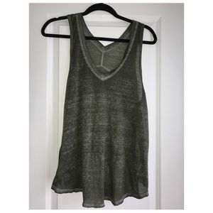 Hunter green, free people tank top.